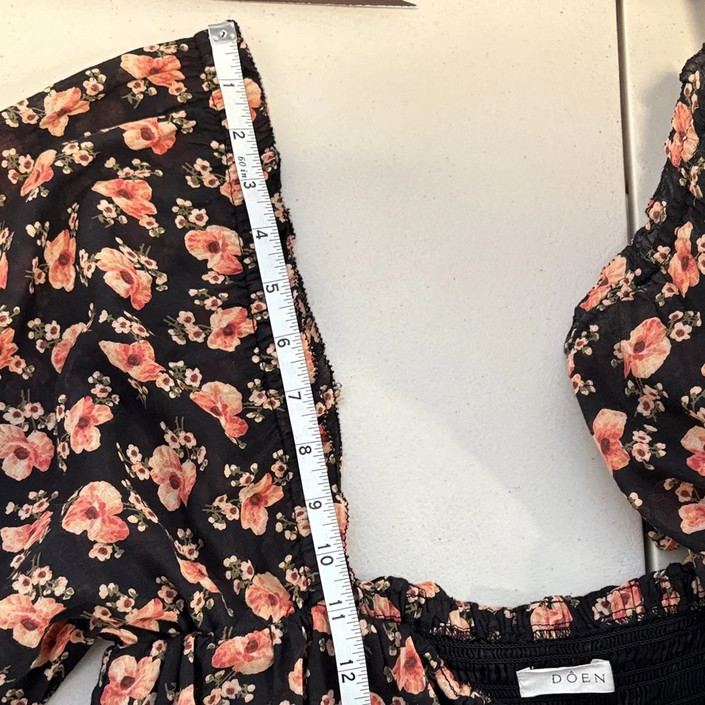 Doen Black and Pink Floral Maxi Dress - Picture 8 of 11